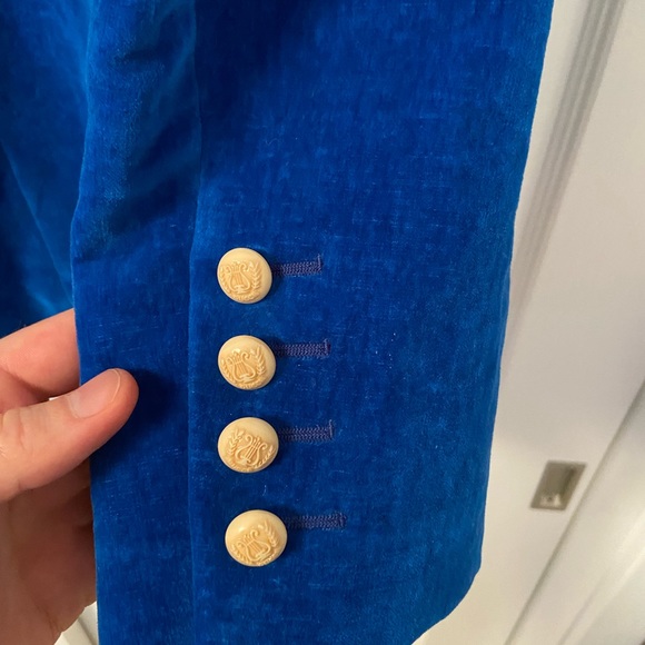 Gucci double breasted blue velvet blazer - Picture 8 of 11
